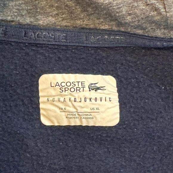 Lacoste Men's Navy and Blue Hoodie - Picture 2 of 3